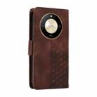 For Honor X50 / X9b / X50 GT Embossed Rhombus Starry Leather Phone Case(Brown) - 3