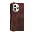 For Honor X50i 5G / 90 Lite Embossed Rhombus Starry Leather Phone Case(Brown) - 3