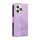 For Honor X50i 5G / 90 Lite Embossed Rhombus Starry Leather Phone Case(Purple) - 3