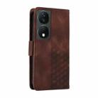 For Honor Play 50 Plus Embossed Rhombus Starry Leather Phone Case(Brown) - 3