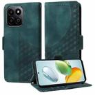 For Honor Play 60 Plus Embossed Rhombus Starry Leather Phone Case(Green) - 1