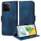 For Honor Play 60 Plus Embossed Rhombus Starry Leather Phone Case(Blue) - 1