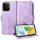 For Honor Play 60 Plus Embossed Rhombus Starry Leather Phone Case(Purple) - 1