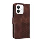 For Honor X60i Embossed Rhombus Starry Leather Phone Case(Brown) - 3