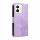 For Honor X60i Embossed Rhombus Starry Leather Phone Case(Purple) - 3