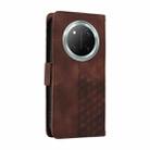 For Honor X9c / Magic7 Lite Embossed Rhombus Starry Leather Phone Case(Brown) - 3