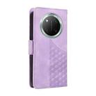 For Honor X9c / Magic7 Lite Embossed Rhombus Starry Leather Phone Case(Purple) - 3