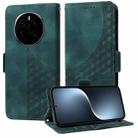 For Honor Magic7 Embossed Rhombus Starry Leather Phone Case(Green) - 1