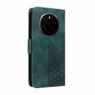 For Honor Magic7 Embossed Rhombus Starry Leather Phone Case(Green) - 3