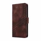 For Honor Magic7 Embossed Rhombus Starry Leather Phone Case(Brown) - 2