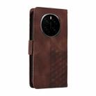 For Honor Magic7 Embossed Rhombus Starry Leather Phone Case(Brown) - 3