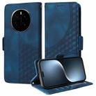 For Honor Magic7 Pro Embossed Rhombus Starry Leather Phone Case(Blue) - 1