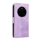 For Honor Magic7 Pro Embossed Rhombus Starry Leather Phone Case(Purple) - 3