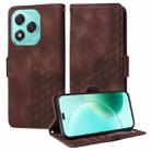 For Honor 400 Lite Embossed Rhombus Starry Leather Phone Case(Brown) - 1