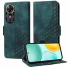 For Honor Play 60 Embossed Rhombus Starry Leather Phone Case(Green) - 1