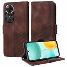 For Honor Play 60 Embossed Rhombus Starry Leather Phone Case(Brown) - 1