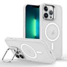 For iPhone 13 Pro Max Skin Feel Lens Holder Magsafe Phone Case(Transparent) - 1