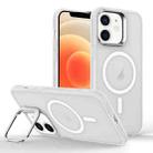 For iPhone 12 Magsafe Skin Feel Lens Holder Phone Case(Transparent) - 1