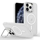 For iPhone 11 Pro Max Magsafe Skin Feel Lens Holder Phone Case(Transparent) - 1