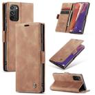 For Samsung Galaxy Note20 CaseMe Multifunctional Horizontal Flip Leather Case, with Card Slot & Holder & Wallet(Brown) - 1