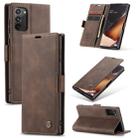 For Samsung Galaxy Note20 CaseMe Multifunctional Horizontal Flip Leather Case, with Card Slot & Holder & Wallet(Coffee) - 1
