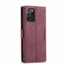 For Samsung Galaxy Note20 Ultra CaseMe Multifunctional Horizontal Flip Leather Case, with Card Slot & Holder & Wallet(Wine Red) - 3