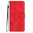 For Redmi Note 14 5G Heart Pattern Skin Feel Leather Phone Case(Red) - 2