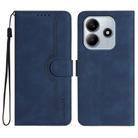 For Redmi Note 14 5G Heart Pattern Skin Feel Leather Phone Case(Royal Blue) - 1