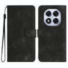 For Redmi Note 14 Pro 5G Heart Pattern Skin Feel Leather Phone Case(Black) - 1