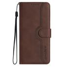 For Redmi Note 14 Pro+ 5G Heart Pattern Skin Feel Leather Phone Case(Brown) - 2
