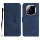 For Redmi Note 14 Pro+ 5G Heart Pattern Skin Feel Leather Phone Case(Royal Blue) - 1