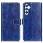 For Samsung Galaxy S24 FE 5G Retro Crazy Horse Texture Leather Phone Case(Blue) - 1