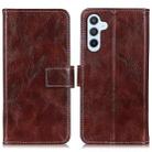 For Samsung Galaxy S24 FE 5G Retro Crazy Horse Texture Leather Phone Case(Brown) - 1