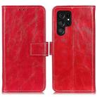 For Samsung Galaxy S25 Ultra 5G Retro Crazy Horse Texture Leather Phone Case(Red) - 1