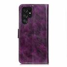 For Samsung Galaxy S25 Ultra 5G Retro Crazy Horse Texture Leather Phone Case(Purple) - 3