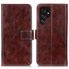 For Samsung Galaxy S25 Ultra 5G Retro Crazy Horse Texture Leather Phone Case(Brown) - 1
