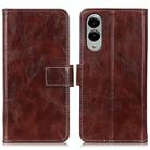 For Samsung Galaxy S25 Edge 5G Retro Crazy Horse Texture Leather Phone Case(Brown) - 1