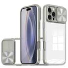 For iPhone 16 Pro Max Sliding Camshield Acrylic Hybrid TPU Phone Case(Grey) - 1