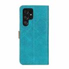 For Samsung Galaxy S25 Ultra 5G European Floral Embossed Leather Phone Case(Blue) - 3