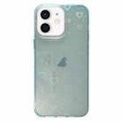 For iPhone 11 Love Pattern Transparent Lens Frame IMD Acrylic Phone Case(Green) - 1