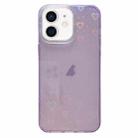 For iPhone 11 Love Pattern Transparent Lens Frame IMD Acrylic Phone Case(Purple) - 1