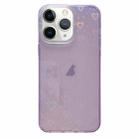 For iPhone 11 Pro Max Love Pattern Transparent Lens Frame IMD Acrylic Phone Case(Purple) - 1