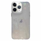 For iPhone 11 Pro Max Love Pattern Transparent Lens Frame IMD Acrylic Phone Case(White) - 1