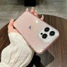 For iPhone 12 Love Pattern Transparent Lens Frame IMD Acrylic Phone Case(Pink) - 2