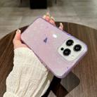 For iPhone 12 Love Pattern Transparent Lens Frame IMD Acrylic Phone Case(Purple) - 2