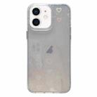 For iPhone 12 Love Pattern Transparent Lens Frame IMD Acrylic Phone Case(White) - 1