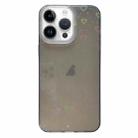 For iPhone 13 Pro Love Pattern Transparent Lens Frame IMD Acrylic Phone Case(Black) - 1