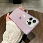 For iPhone 14 Plus Love Pattern Transparent Lens Frame IMD Acrylic Phone Case(Purple) - 2