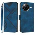 For Redmi K80 Pro / Xiaomi Poco F7 Ultra Line Pattern Skin Feel Leather Phone Case(Royal Blue) - 1