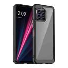 For T-Mobile REVVL 7 Pro 5G Colorful Series Acrylic Hybrid TPU Phone Case(Black) - 1